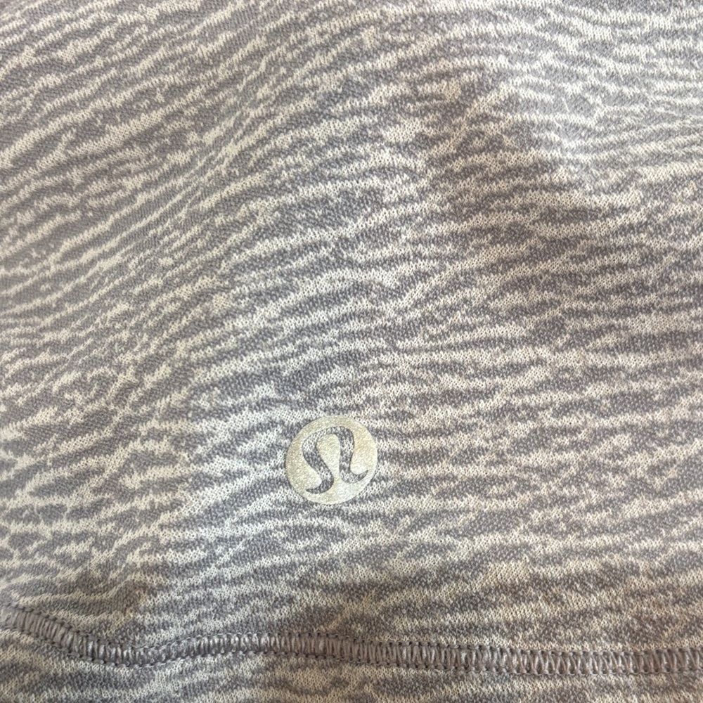 Lululemon Glide and Stride Gray Built in Sports Bra Running Shirt Gray Ice 12 - Picture 12 of 15